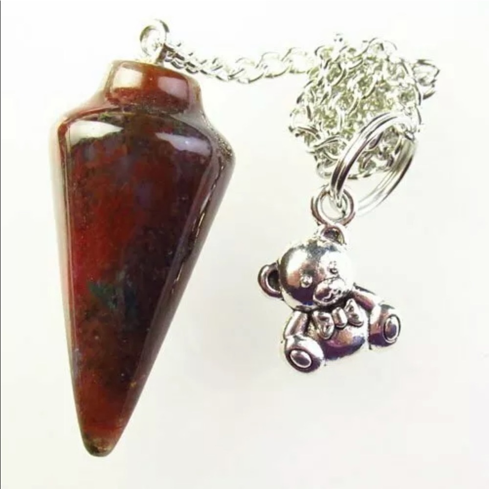 Brownish red teddy bear pendulum